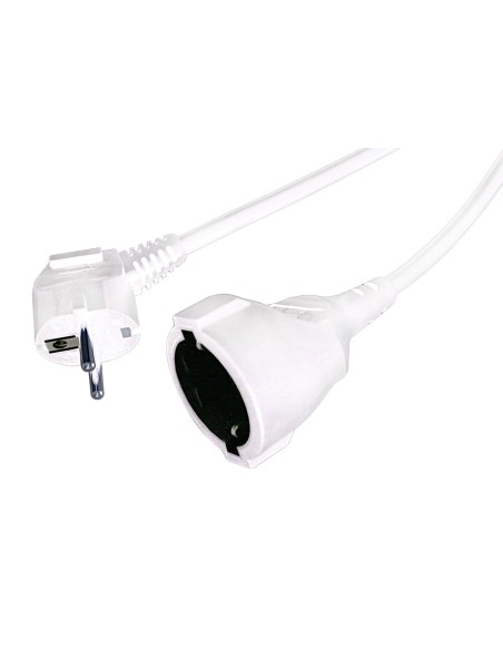 Electro dh 36.762/3/b alargador 3 metros con toma de tierra color blanco