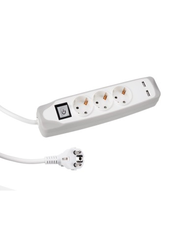 Velleman eb3cgusb-g base 3 enchufes toma de...