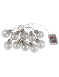 Guirnalda interior 10 bombillas led cálido 2 metros a pilas