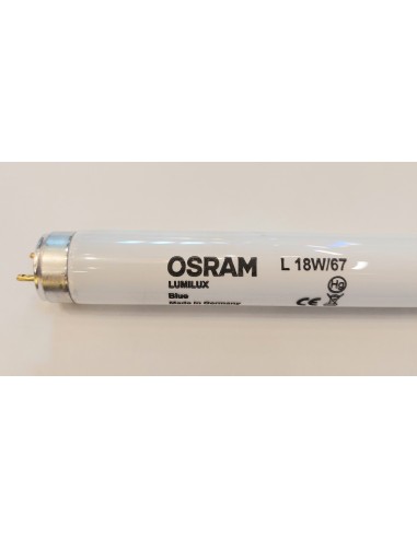 Osram lumilux tubo t8 60cm 18w/67 G13 color azul