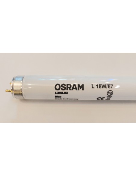 Osram lumilux tubo t8 60cm 18w/67 G13 color azul