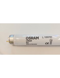 Osram lumilux tubo t8 60cm 18w/60 G13 color rojo