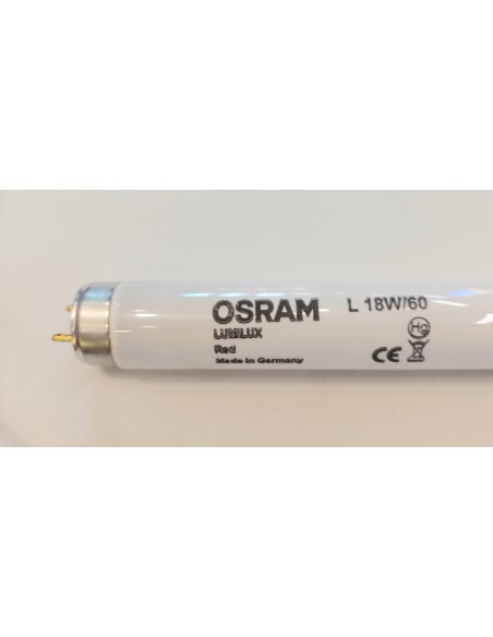 Osram lumilux tubo t8 60cm 18w/60 G13 color rojo