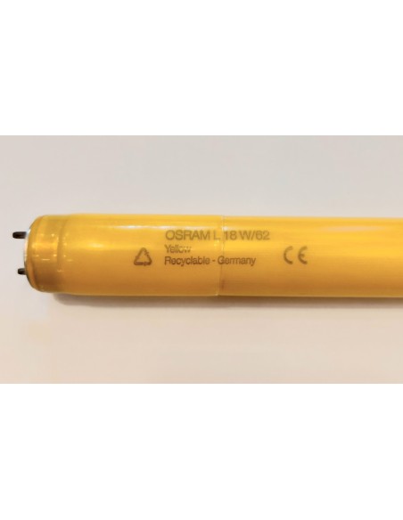 Osram tubo t8 60cm 18w/62 G13 color amarillo