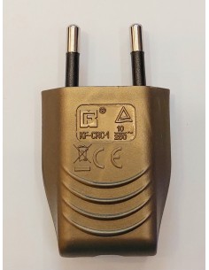 Clavija macho dorada 10a 250v