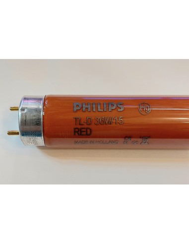 Phlips tubo t8 color rojo 1200mm 36w/15 G13