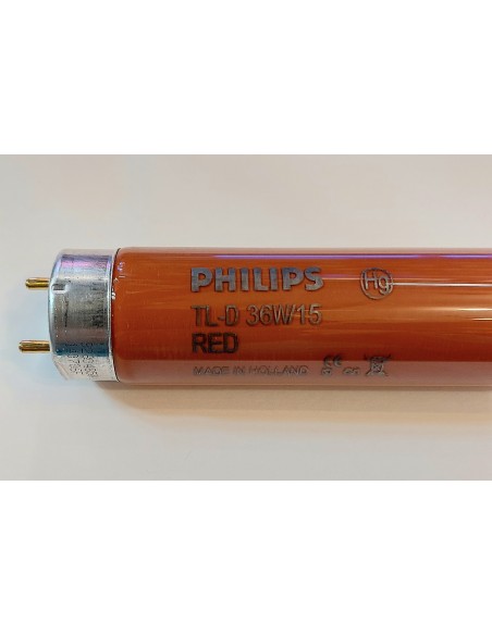 Phlips tubo t8 color rojo 1200mm 36w/15 G13