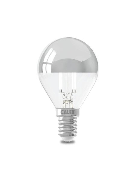 Calex 1101001000 esférica led cúpula plata regulable 230v 3,5w 2700k E14