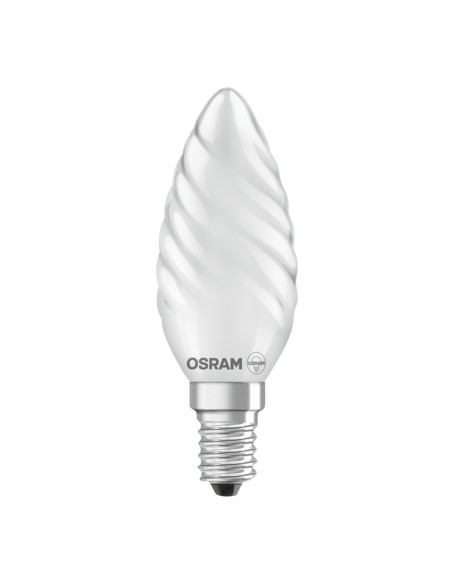Osram-Ledvance superstar+ classic bw 40 dim vela rizada mate regulable 220v 3,4w 2700k E14