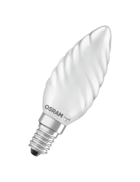 Osram-Ledvance superstar+ classic bw 40 dim vela rizada mate regulable 220v 3,4w 2700k E14