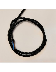 Cable de tela trenzado color negro 41 2x0,75 2