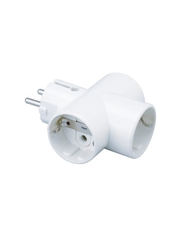 F-line 1101069 adaptador 3 tomas con toma de...