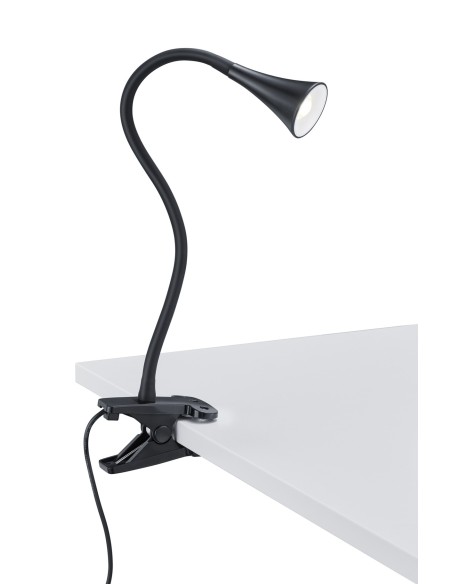 Trio r22398102 modelo viper pinza led color negro 230v 3w 3000k