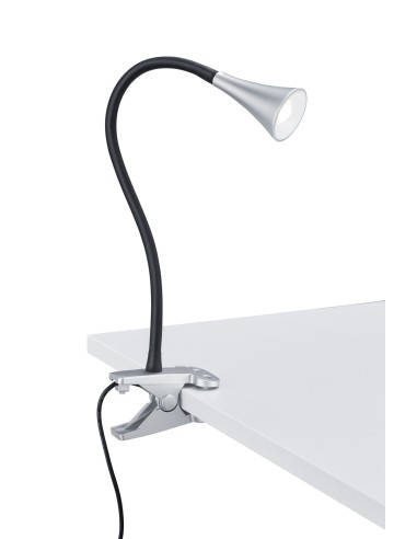 RL R22398187 mod. Viper lámpara pinza gris + negro led 3w 3000k