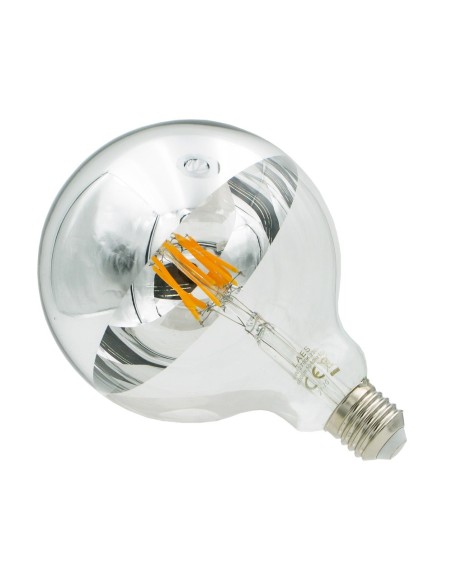 Laes 988468 globo led 125mm regulable cúpula plata 220v 6w 2700k E27