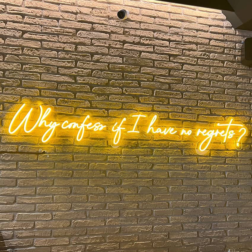 Why confess if I have no regrets?